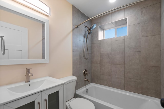 703 E Kiernan Ave, Spokane, WA 99207 - bathroom with toilet, shower / bathtub combination, and vanity