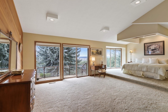 7816 E Gunning Ln, Spokane, WA 99212 - bedroom featuring carpet flooring, access to exterior, and recessed lighting