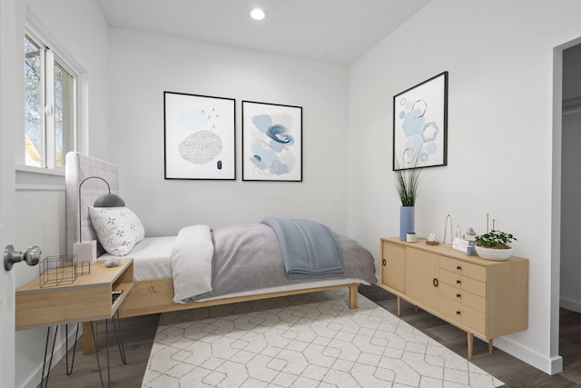 219 F St, Cheney, WA 99004 - bedroom with wood finished floors, recessed lighting, and baseboards