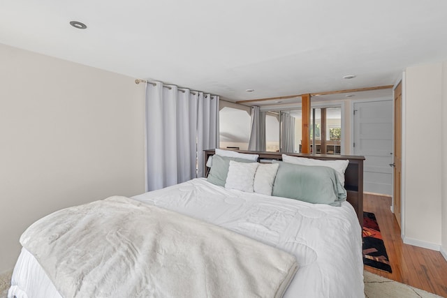 4167 Grouse Creek Rd, Loon Lake, WA 99148 - bedroom with recessed lighting, light wood-type flooring, and baseboards