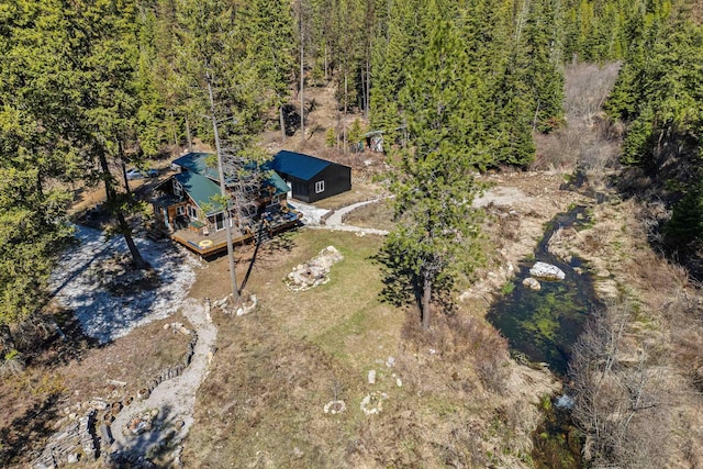4167 Grouse Creek Rd, Loon Lake, WA 99148 - bird's eye view featuring a forest view