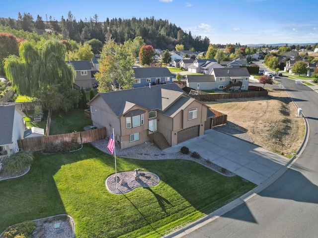 birds eye view of property featuring a residential view