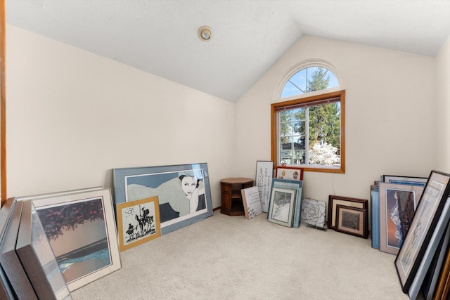 5905 W Excell Ave, Spokane, WA 99208 - interior space with carpet and lofted ceiling