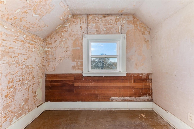 bonus room with lofted ceiling