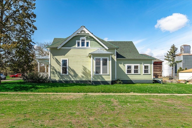 victorian house with a front lawn