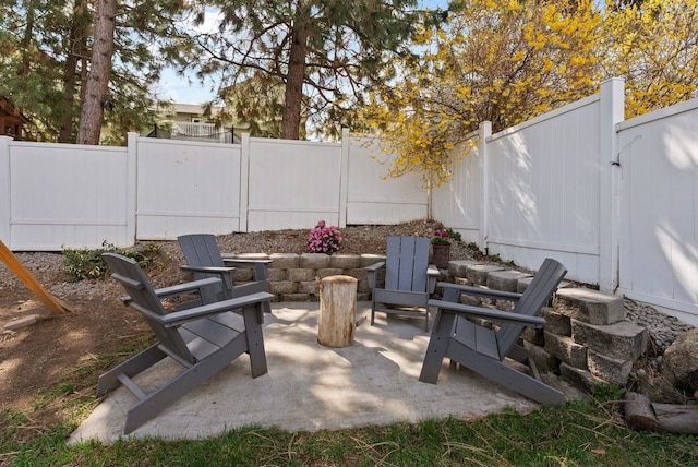 view of patio / terrace featuring a fenced backyard
