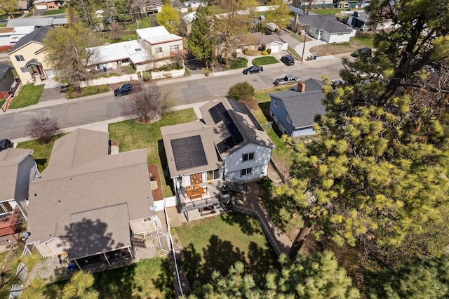 bird's eye view with a residential view