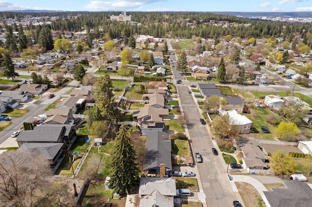 bird's eye view featuring a residential view