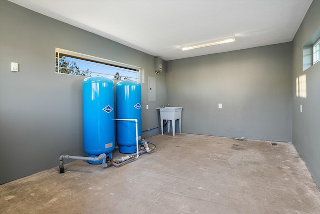 interior space with a sink