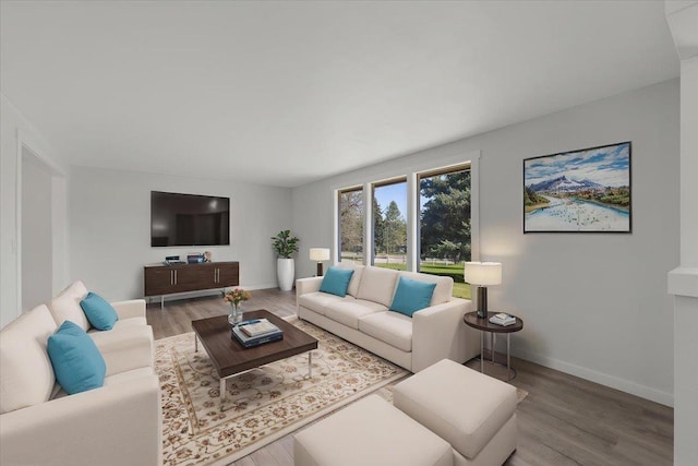 16409 N Birdie Rd, Nine Mile Falls, WA 99026 - living area with wood finished floors and baseboards