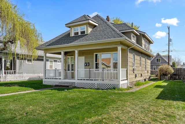 723 W Montgomery Ave, Spokane, WA 99205 - view of front of property featuring a porch, a shingled roof, and a chimney