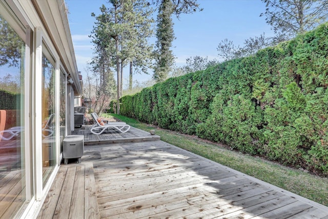 wooden terrace with fence