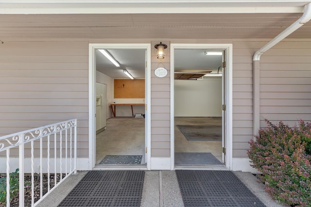 view of doorway to property