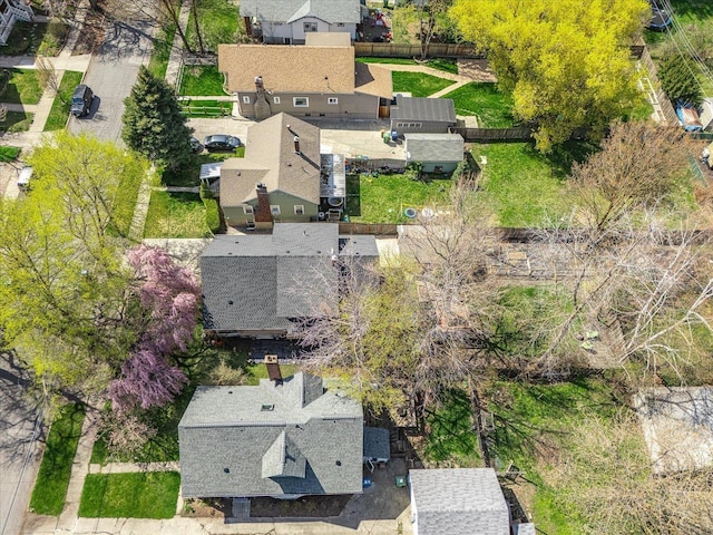bird's eye view with a residential view