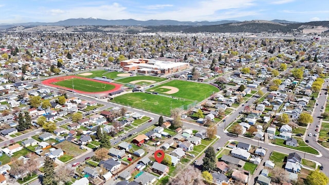 1303 E Rich Ave, Spokane, WA 99207 - birds eye view of property with a mountain view