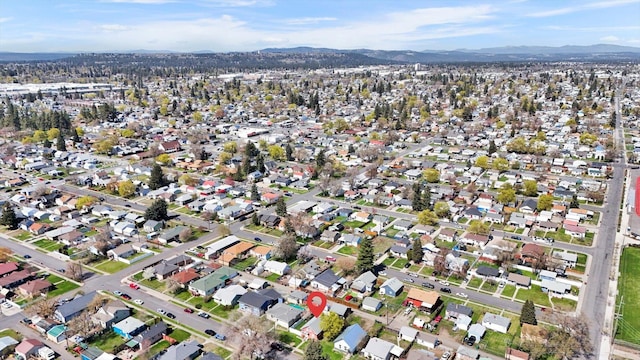 1303 E Rich Ave, Spokane, WA 99207 - drone / aerial view with a mountain view