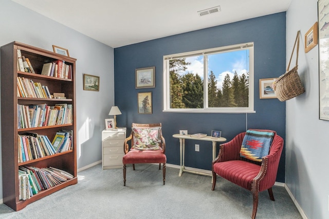 6901 W Depot Springs Rd, Cheney, WA 99004 - sitting room featuring baseboards, visible vents, and carpet
