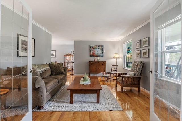 6901 W Depot Springs Rd, Cheney, WA 99004 - living area with baseboards, ornamental molding, and light wood-style floors