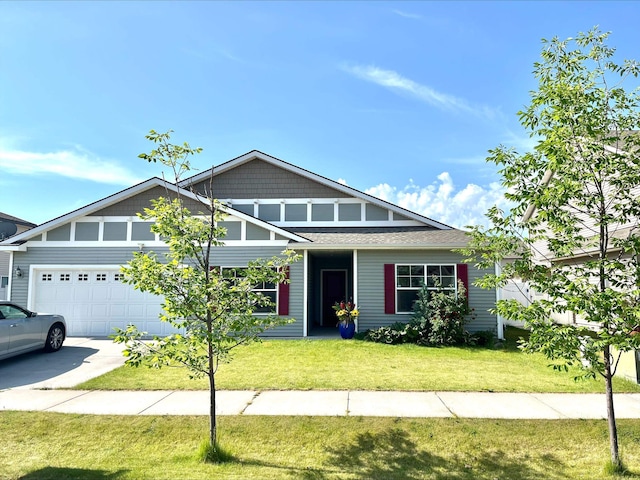 12827 W 3rd Ave, Airway Heights, WA 99001 - view of front of property with a garage, a front lawn, and concrete driveway