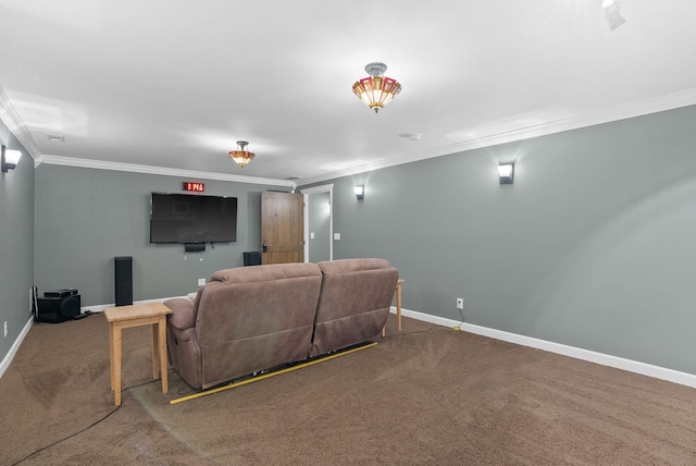 112 S Holiday Rd, Spokane Valley, WA 99016 - carpeted living area with baseboards and ornamental molding