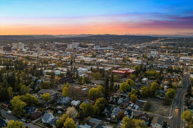 530 E 11th Ave, Spokane, WA 99202 - aerial view at dusk with a mountain view