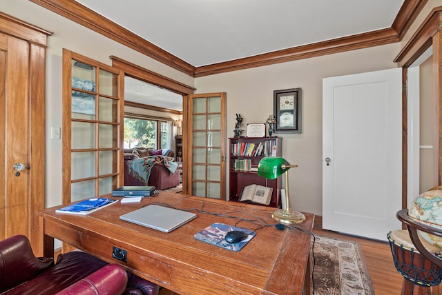1607 W 11th Ave, Spokane, WA 99204 - home office with crown molding and wood finished floors