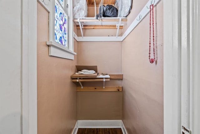 1607 W 11th Ave, Spokane, WA 99204 - bathroom with baseboards and wood finished floors