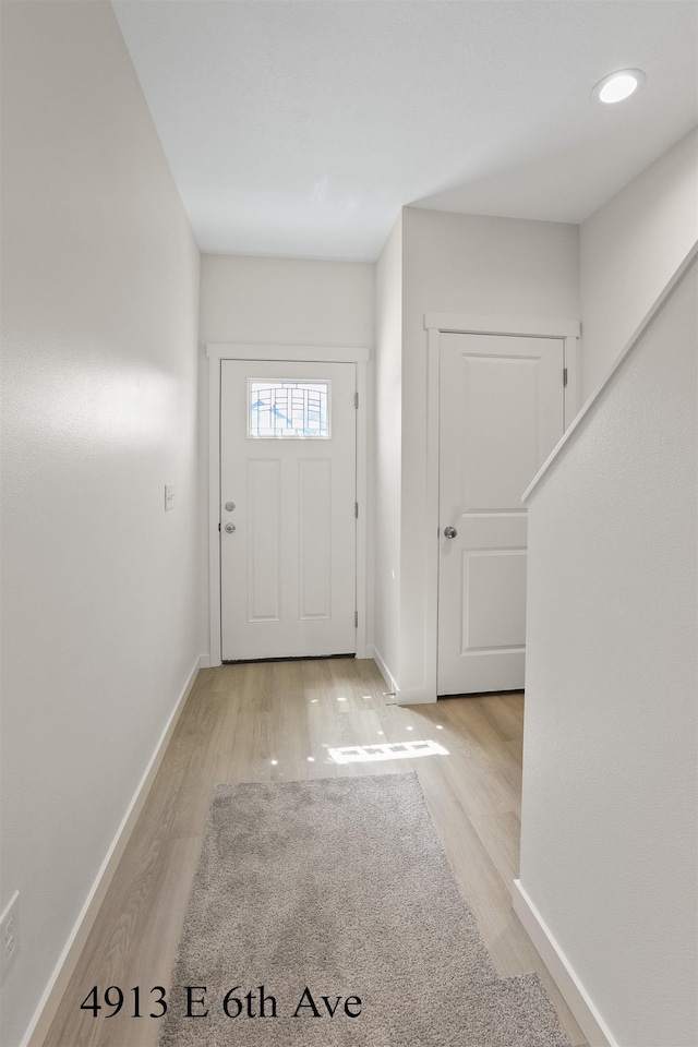 4913 E 6th Avenue 4915E 6Th Ave, Spokane Valley, WA 99212 - foyer entrance with baseboards, recessed lighting, and light wood-style floors