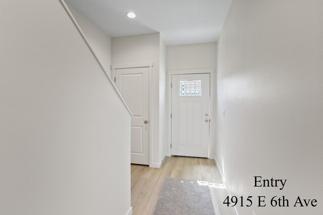 4913 E 6th Avenue 4915E 6Th Ave, Spokane Valley, WA 99212 - entryway with recessed lighting, light wood-style flooring, and baseboards