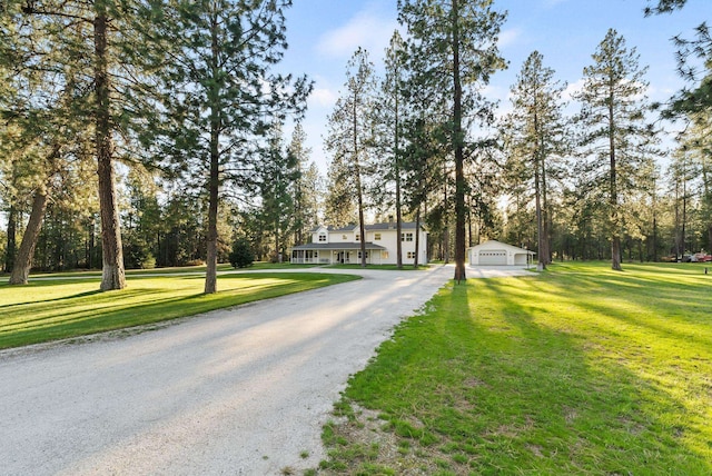 view of road with aphalt driveway