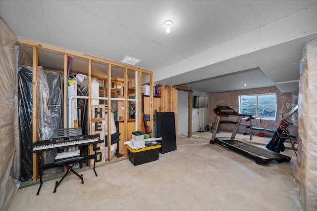 view of exercise area
