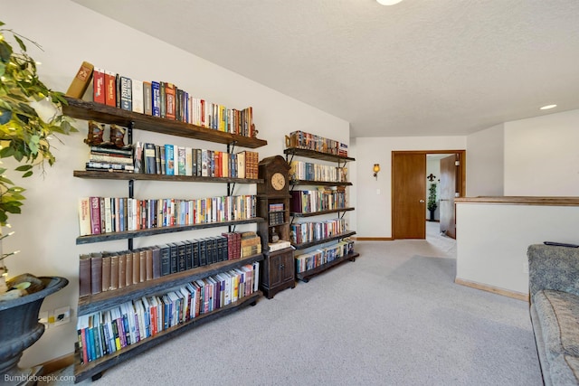 17202 E Morningside Ln, Greenacres, WA 99037 - living area with recessed lighting, carpet floors, a textured ceiling, and baseboards