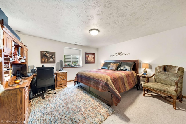 17202 E Morningside Ln, Greenacres, WA 99037 - bedroom featuring a textured ceiling, baseboards, and light carpet