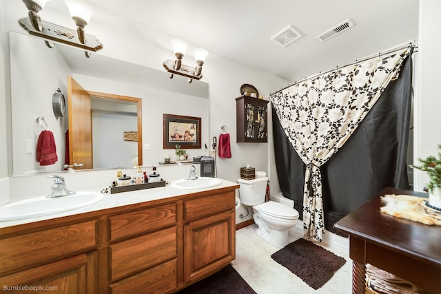 17202 E Morningside Ln, Greenacres, WA 99037 - bathroom with visible vents, a sink, and toilet