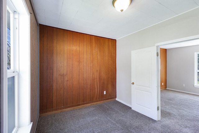 8323 W Mission Ave, Spokane, WA 99224 - unfurnished room featuring carpet flooring, wood walls, and baseboards