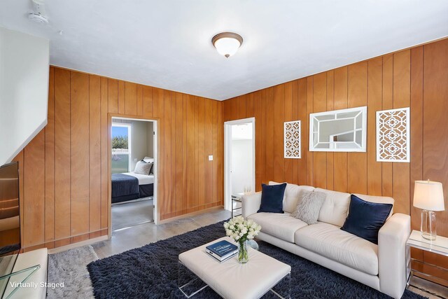 8323 W Mission Ave, Spokane, WA 99224 - living area featuring wood walls and wood finished floors