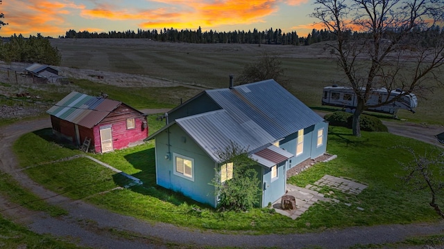 8323 W Mission Ave, Spokane, WA 99224 - aerial view at dusk with a rural view