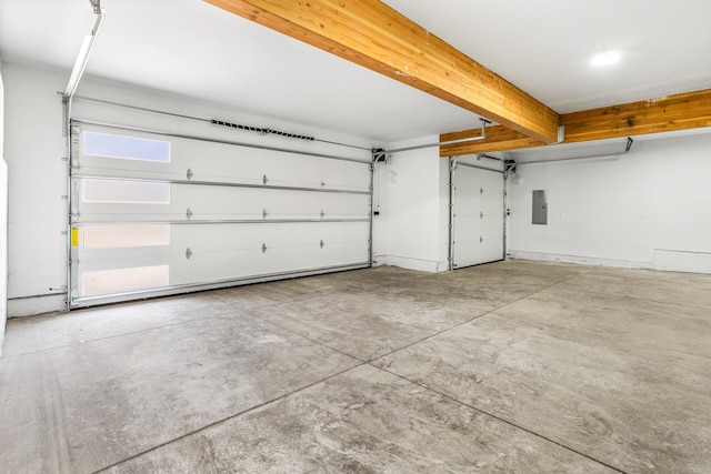 garage featuring electric panel