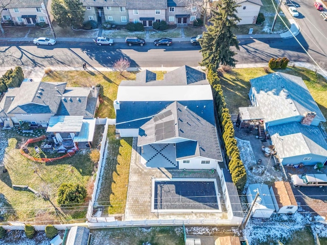 bird's eye view featuring a residential view