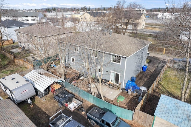 birds eye view of property featuring a residential view