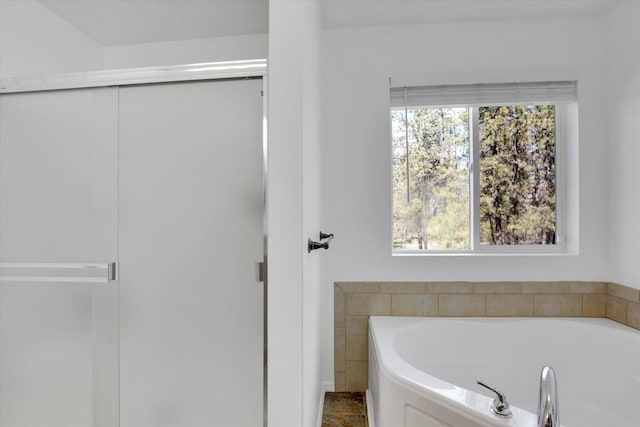 5818 S Abbott Rd, Spokane, WA 99224 - bathroom featuring a bath and a stall shower