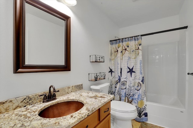 5818 S Abbott Rd, Spokane, WA 99224 - bathroom featuring vanity, toilet, and shower / tub combo