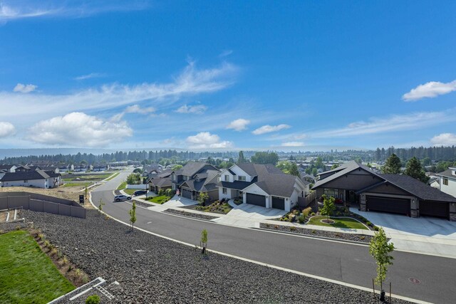 aerial view featuring a residential view