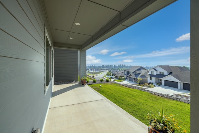 balcony featuring a residential view