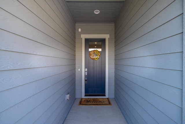 view of doorway to property