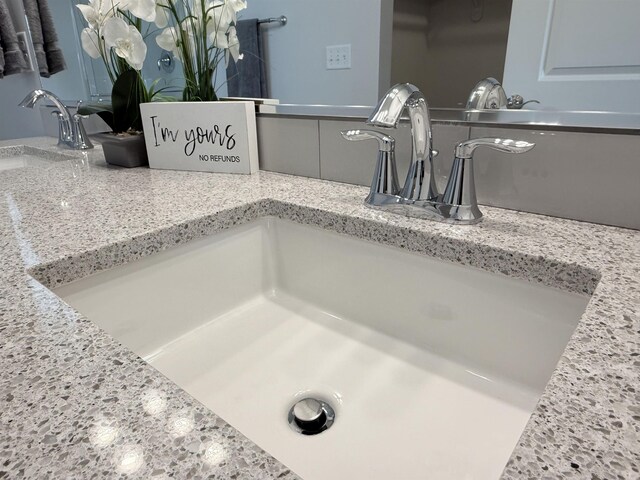 interior details featuring vanity