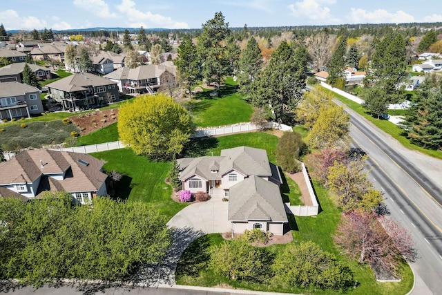 aerial view featuring a residential view
