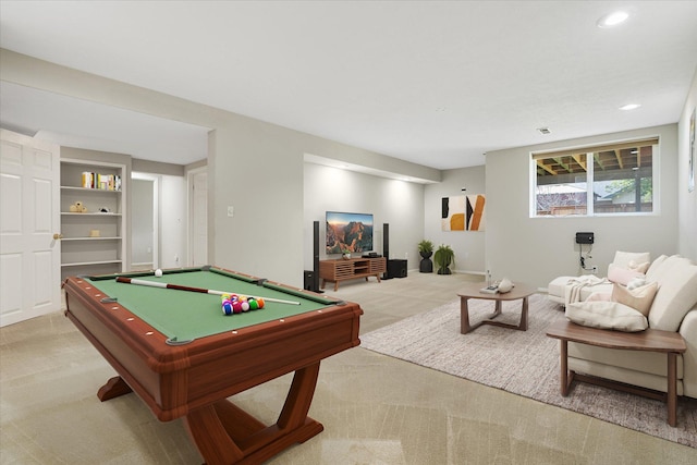 9701 W Masters Ln, Cheney, WA 99004 - rec room with light carpet, billiards, and recessed lighting