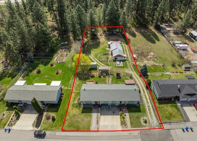 birds eye view of property