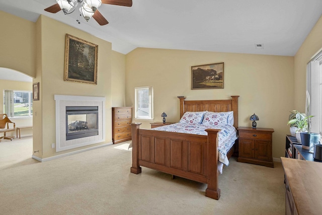 4127 S Sullivan Rd, Veradale, WA 99037 - bedroom with multiple windows, lofted ceiling, and light carpet